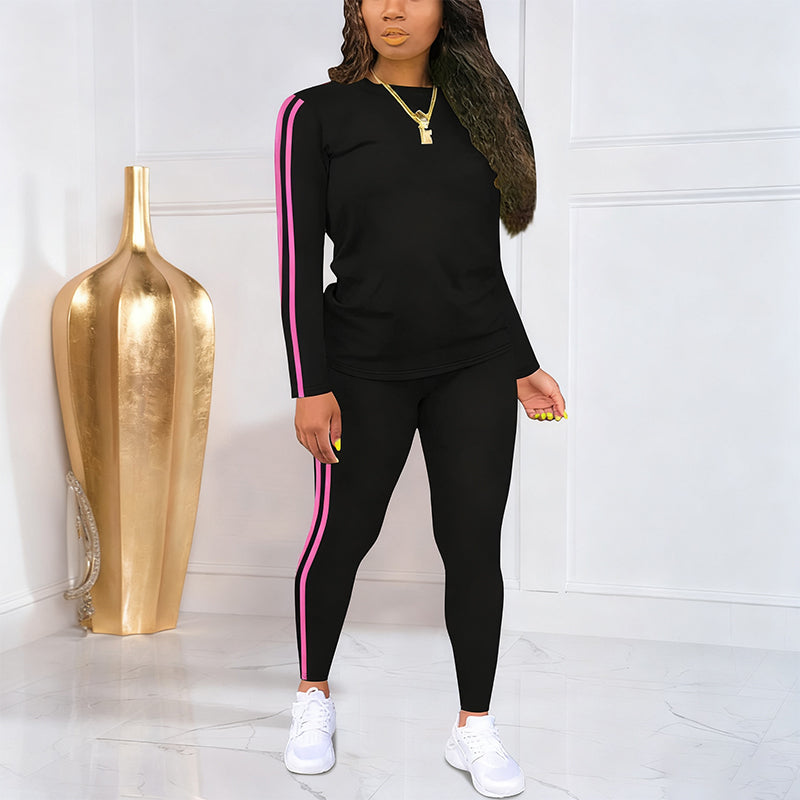 LunéaFlow™ – Ensemble deux pièces pour femmes casual avec détails sportifs