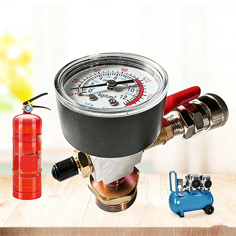 AeroLock™ Adaptateur de Valve pour Réservoir d’Air avec Manomètre