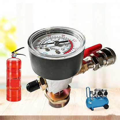 AeroLock™ Adaptateur de Valve pour Réservoir d’Air avec Manomètre