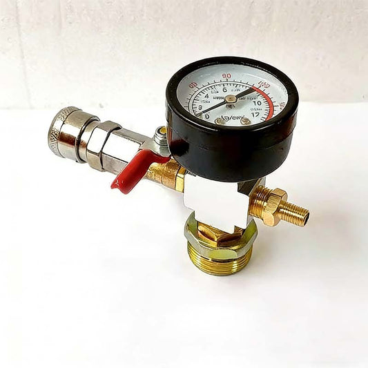 AeroLock™ Adaptateur de Valve pour Réservoir d’Air avec Manomètre