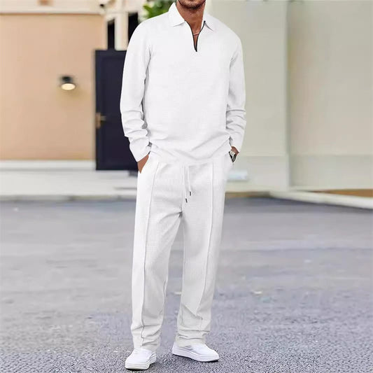 Velmoro™ - Ensemble lounge pour homme 2 pièces avec zip à demi-zip