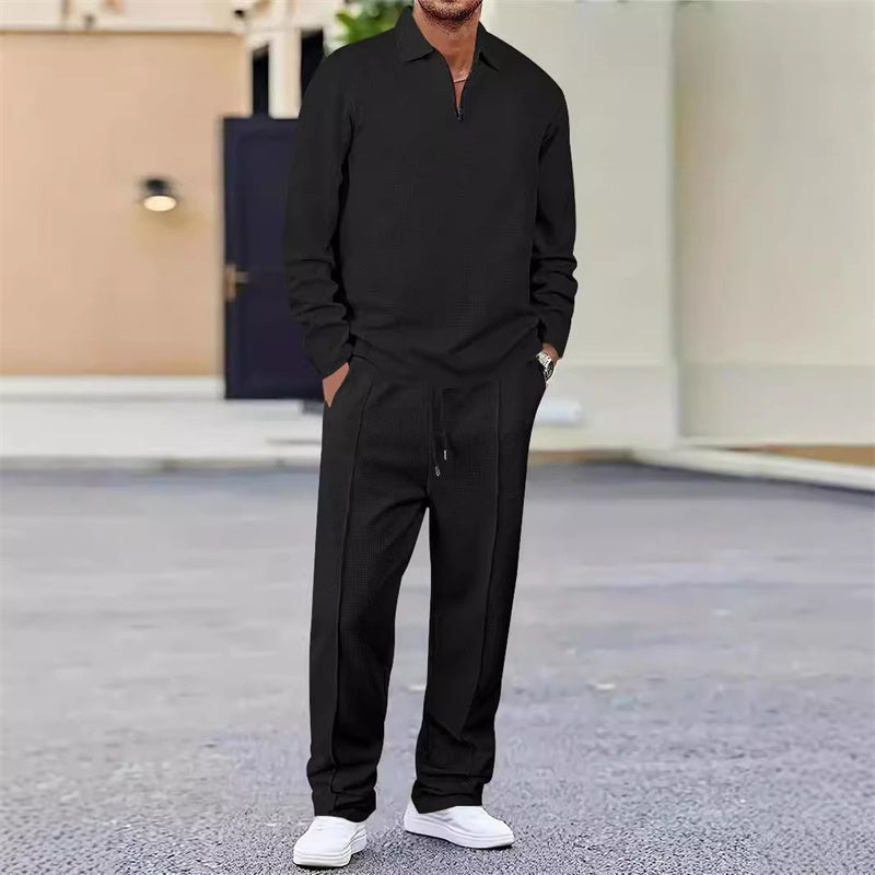 Velmoro™ - Ensemble lounge pour homme 2 pièces avec zip à demi-zip