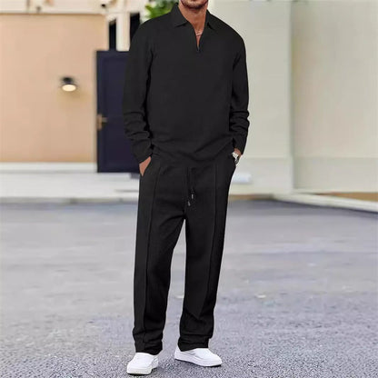 Velmoro™ - Ensemble lounge pour homme 2 pièces avec zip à demi-zip