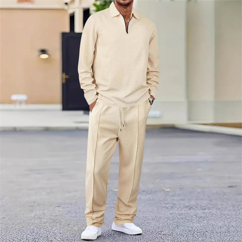 Velmoro™ - Ensemble lounge pour homme 2 pièces avec zip à demi-zip
