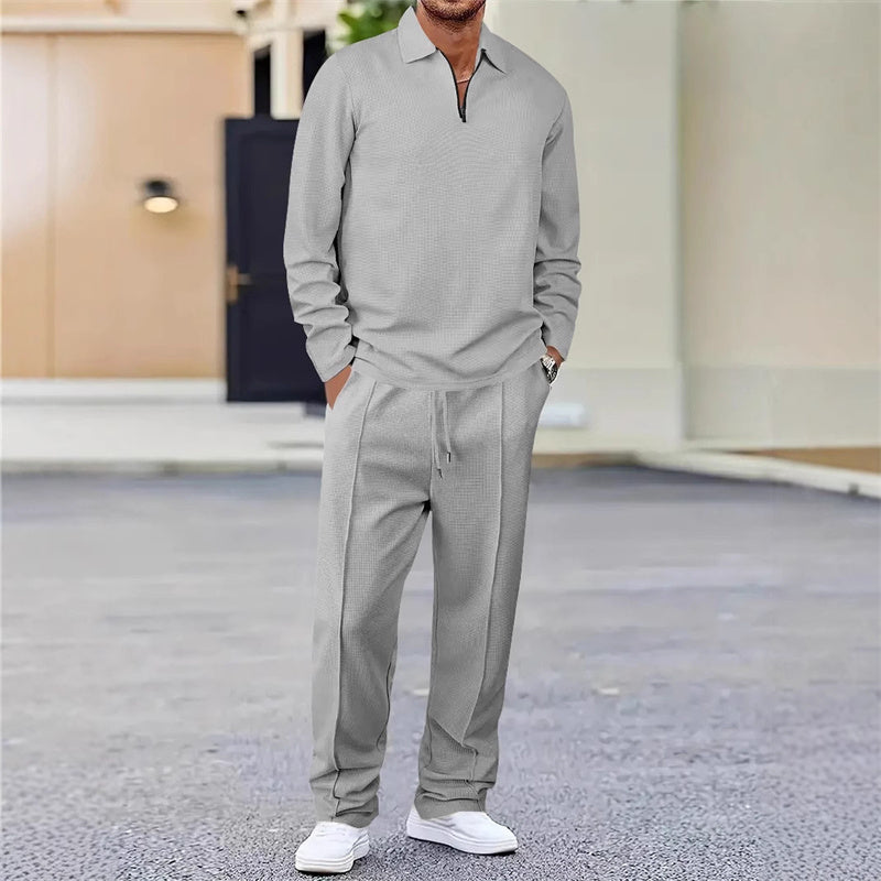 Velmoro™ - Ensemble lounge pour homme 2 pièces avec zip à demi-zip