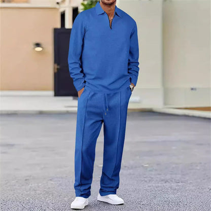 Velmoro™ - Ensemble lounge pour homme 2 pièces avec zip à demi-zip