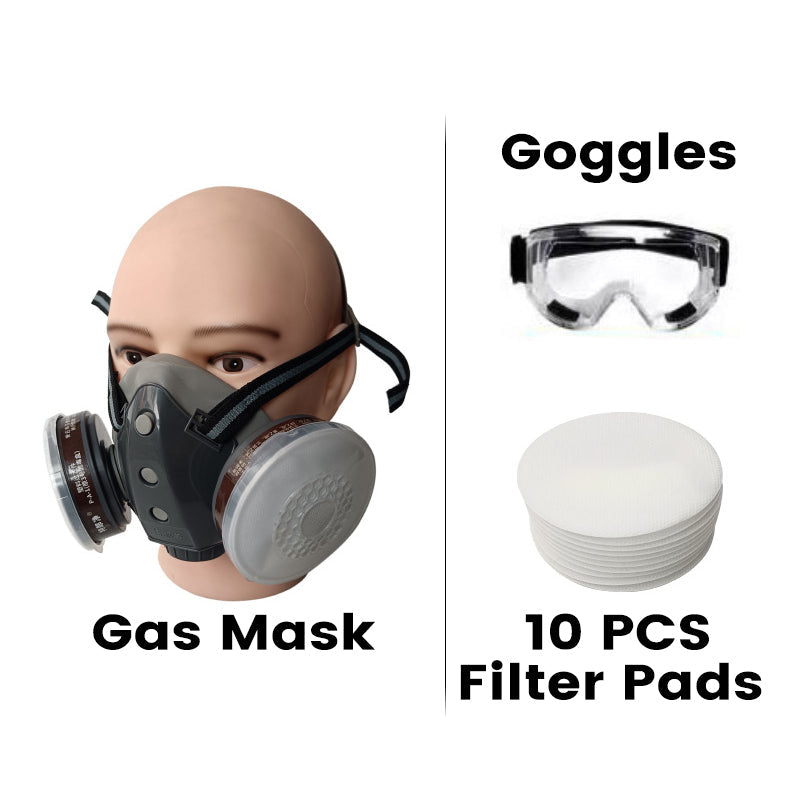 RespiraX™ - Masque de Protection à Double Filtration avec Lunettes
