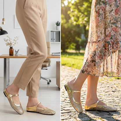 Aérivelle™ Mules Tressées Mary Jane – Confort Léger et Style Moderne