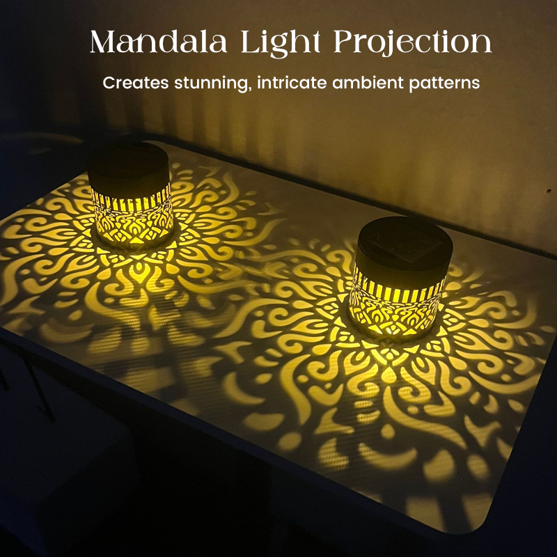 Solmara™ Lumière Solaire Mandala – Éclairage Extérieur Élégant et Automatique
