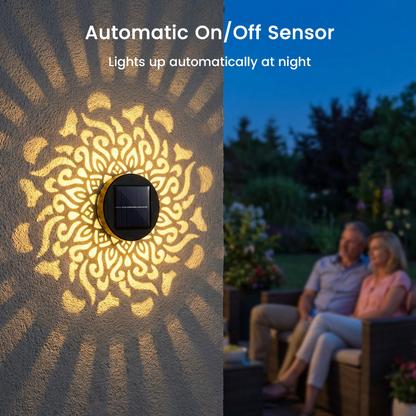 Solmara™ Lumière Solaire Mandala – Éclairage Extérieur Élégant et Automatique