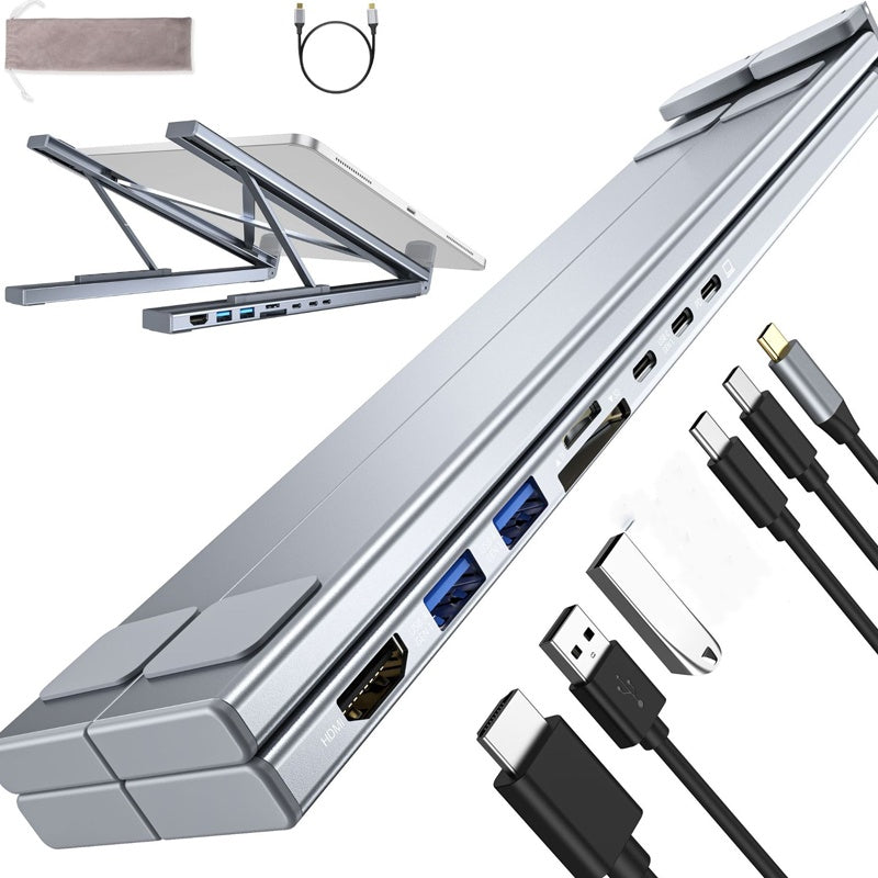 DockMaster™ Station d’Accueil 8-en-1 avec Support Réglable pour Ordinateur Portable