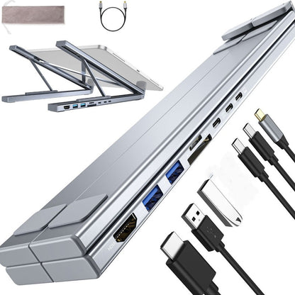 DockMaster™ Station d’Accueil 8-en-1 avec Support Réglable pour Ordinateur Portable